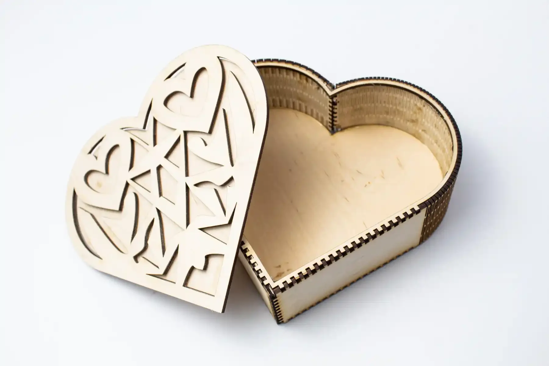Heart-shaped Chocolate Box - Geometrical Pattern Craft Design